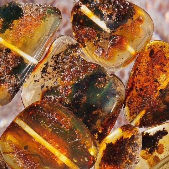 showcasing amber gemstone