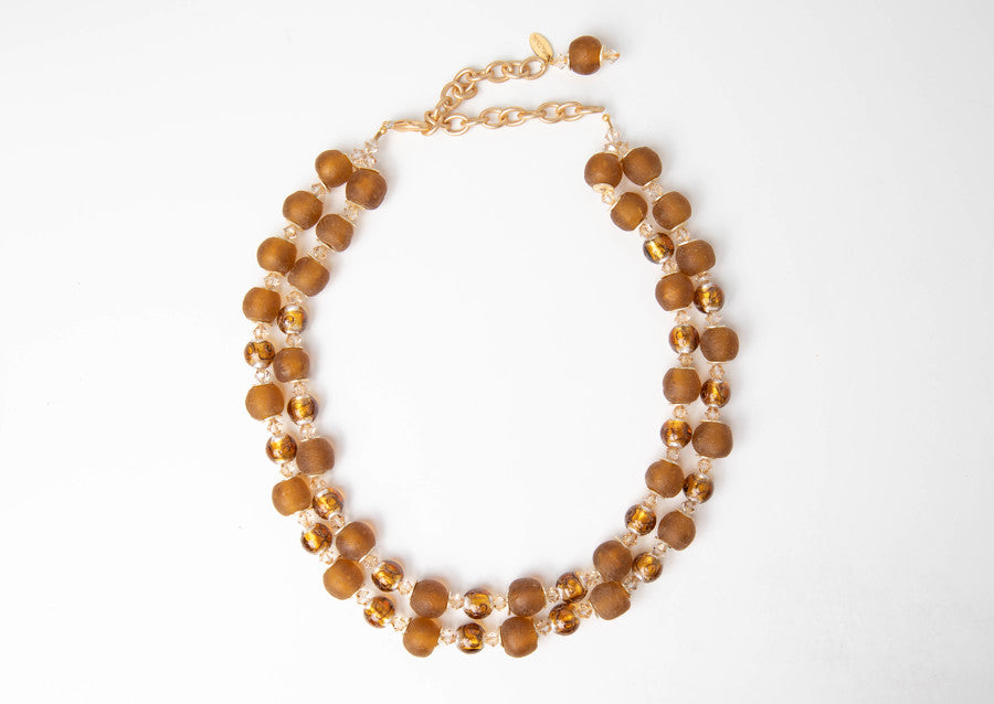 Faceted clear red Amber necklace - Gulf Museum Consultancy Company Co .WLL
