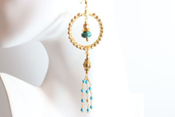 Hoops with Turquoise - Nastava Jewelry