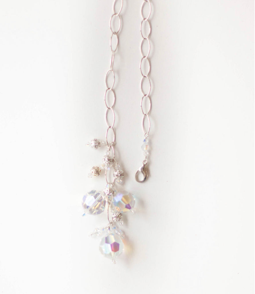 Crystal Back Necklace | Pearl Back Necklace | Nastava Jewelry