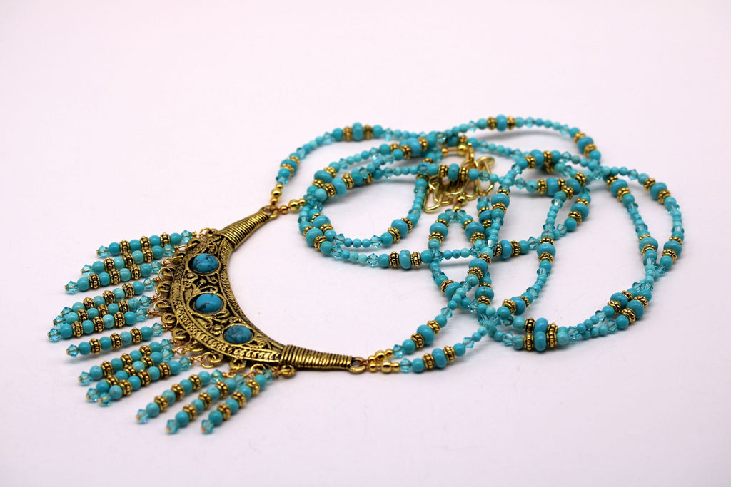 Swinging Beads Necklace | Bohemian Necklace | Nastava Jewelry