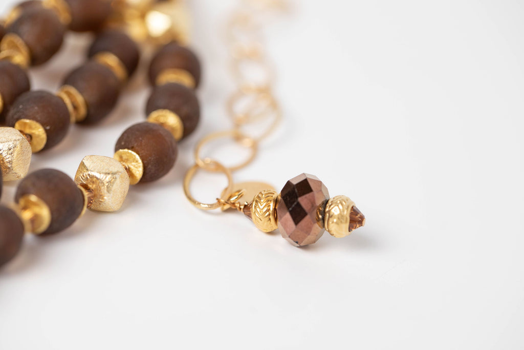 Brown Glass Toy - Nastava Jewelry