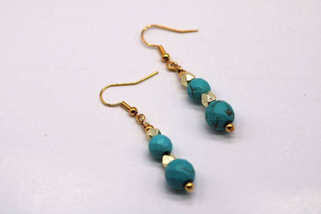 Amazon Blue Earrings | Blue Pearl Drop Earrings | Nastava Jewelry